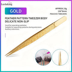 4pcs Stainless Steel Eyelash Extension Tweezers High Precision Straight Lash