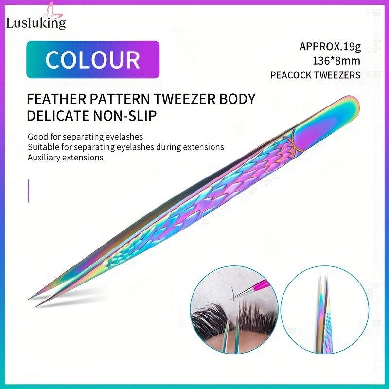 4pcs Stainless Steel Eyelash Extension Tweezers High Precision Straight Lash