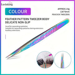 4pcs Stainless Steel Eyelash Extension Tweezers High Precision Straight Lash