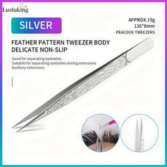 4pcs Stainless Steel Eyelash Extension Tweezers High Precision Straight Lash