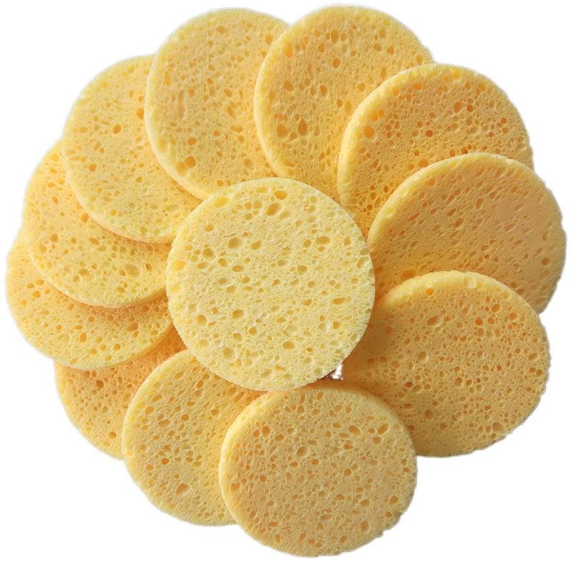 5pcs Natural Wood Sponge Face Round Makeup Remover Tool