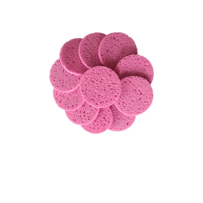 5pcs Natural Wood Sponge Face Round Makeup Remover Tool