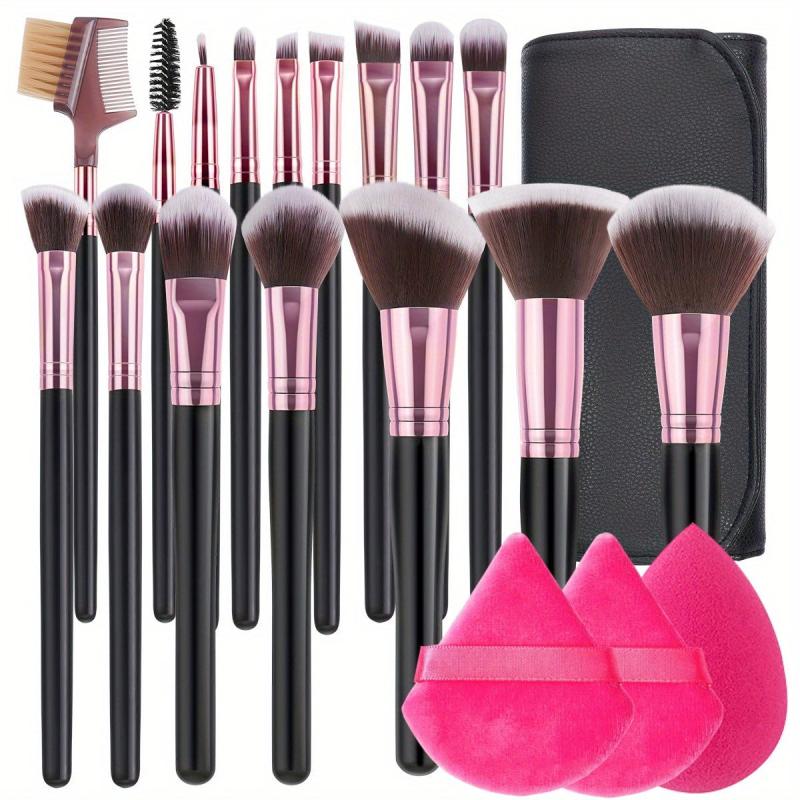 16PCS Makeup Brush Set Wooden Handle Professional Face Eye Shadow Soft Brushes