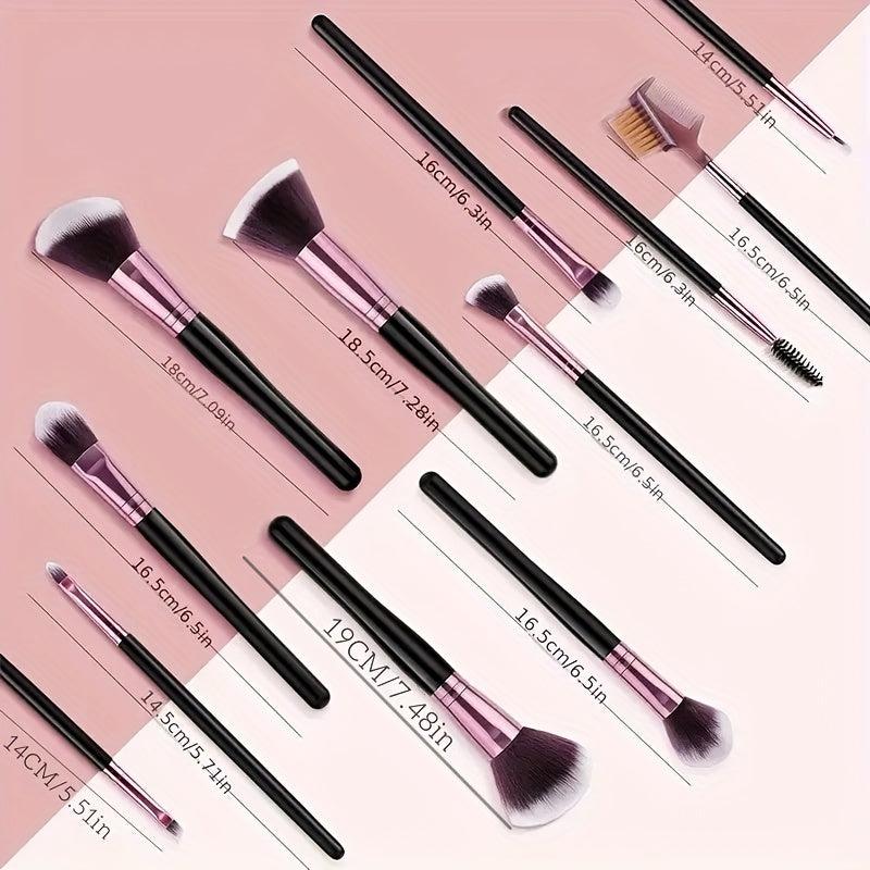 16PCS Makeup Brush Set Wooden Handle Professional Face Eye Shadow Soft Brushes