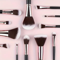 16PCS Makeup Brush Set Wooden Handle Professional Face Eye Shadow Soft Brushes