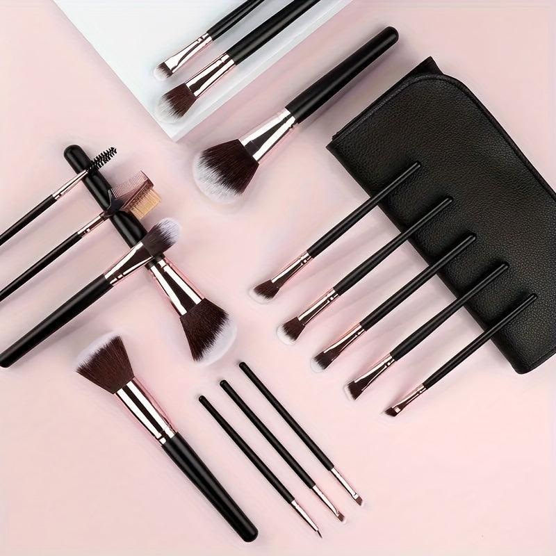 16PCS Makeup Brush Set Wooden Handle Professional Face Eye Shadow Soft Brushes