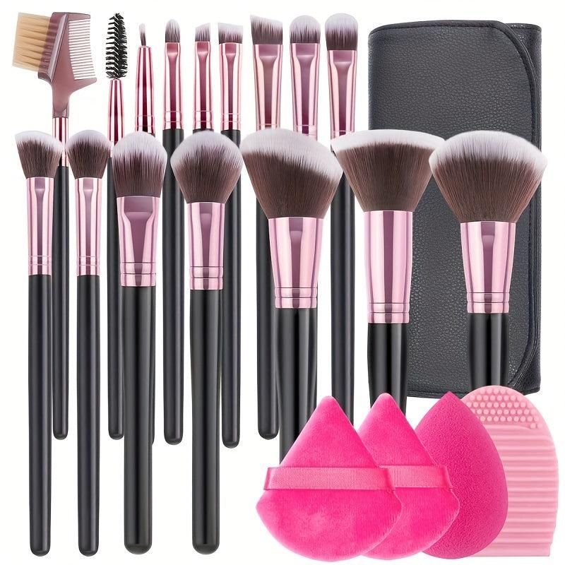 16PCS Makeup Brush Set Wooden Handle Professional Face Eye Shadow Soft Brushes