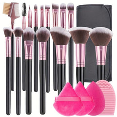 16PCS Makeup Brush Set Wooden Handle Professional Face Eye Shadow Soft Brushes