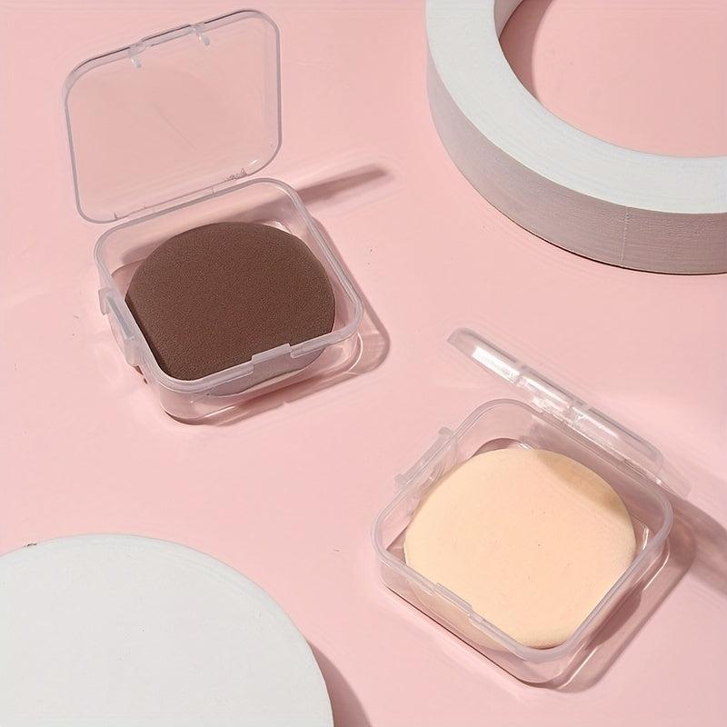 Cosmetic Powder Puff Empty Storage Box Square Dust-proof Small Travel Portable