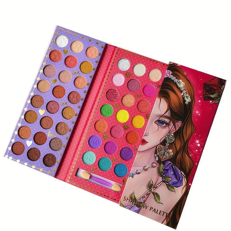 90 Colors Eyeshadow Palette Multicolor Matte Pearly Finish Bright Makeup