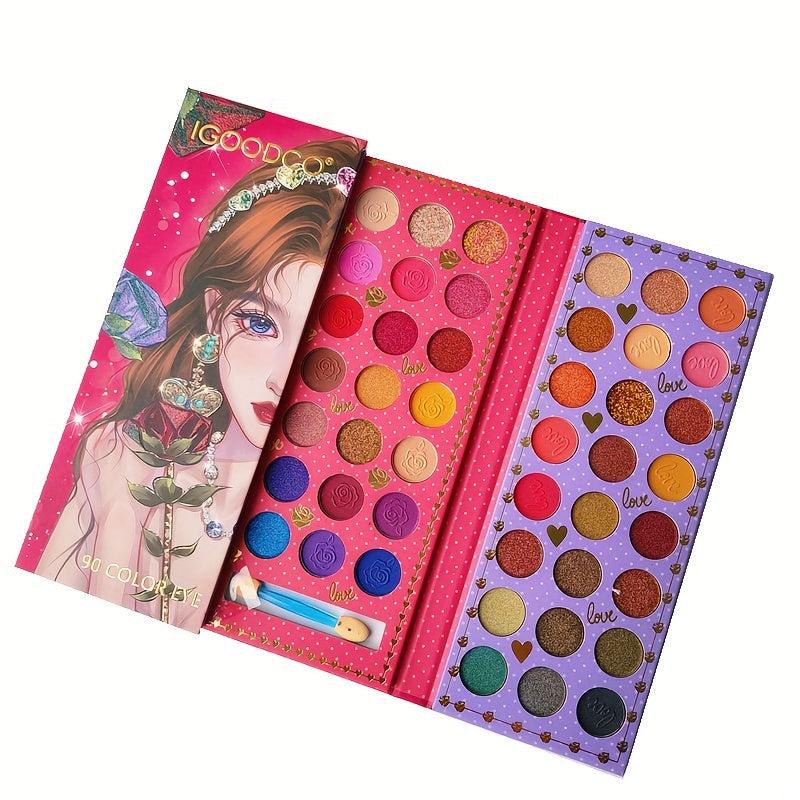 90 Colors Eyeshadow Palette Multicolor Matte Pearly Finish Bright Makeup