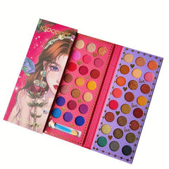 90 Colors Eyeshadow Palette Multicolor Matte Pearly Finish Bright Makeup