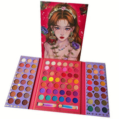 90 Colors Eyeshadow Palette Multicolor Matte Pearly Finish Bright Makeup