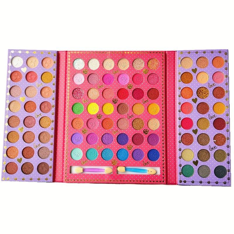 90 Colors Eyeshadow Palette Multicolor Matte Pearly Finish Bright Makeup