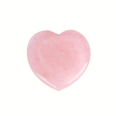 40mm Natural Rose Quartz Massage Stone Healing Crystal Heart Love Shape