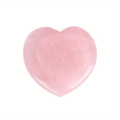 40mm Natural Rose Quartz Massage Stone Healing Crystal Heart Love Shape