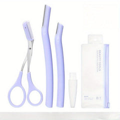 4pcs Eyebrow Razor Dermaplaning Tool Stainless Steel Face Razors Women