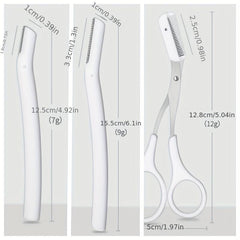 4pcs Eyebrow Razor Dermaplaning Tool Stainless Steel Face Razors Women