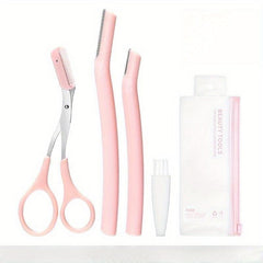 4pcs Eyebrow Razor Dermaplaning Tool Stainless Steel Face Razors Women