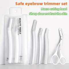 4pcs Eyebrow Razor Dermaplaning Tool Stainless Steel Face Razors Women