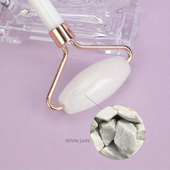 Jade Stone Facial Roller - Reduce Puffiness, Muscle Tension, Improve Elasticity