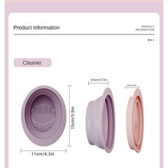 Makeup Brushes Cleaner Mat Silicone Cleaning Pad & Bowl Scrubber