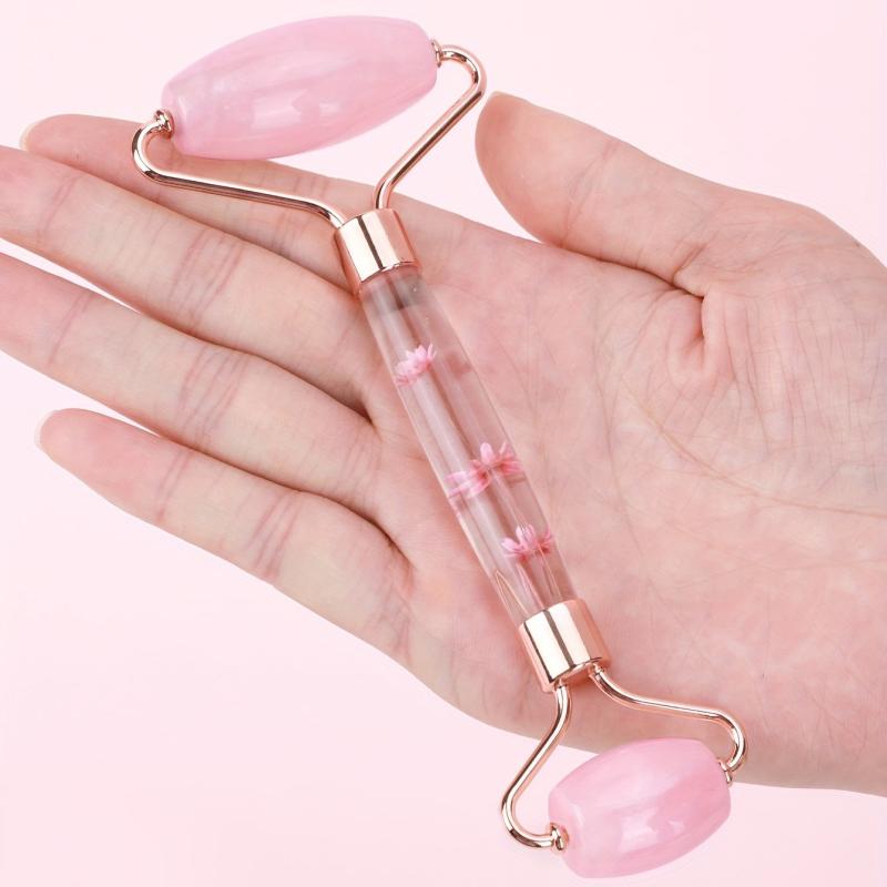 Rose Quartz Massage Roller for Face Care Reduce Aging Skin