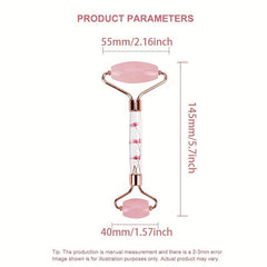 Rose Quartz Massage Roller for Face Care Reduce Aging Skin