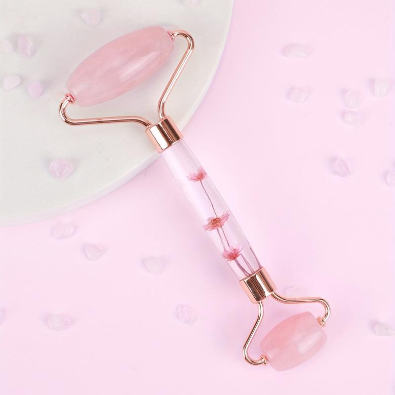 Rose Quartz Massage Roller for Face Care Reduce Aging Skin
