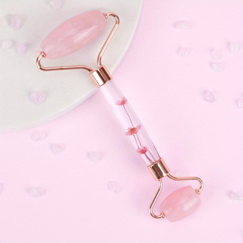 Rose Quartz Massage Roller for Face Care Reduce Aging Skin