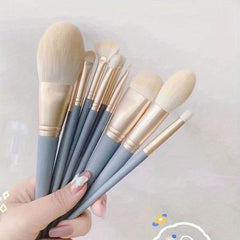 10PCs Makeup Brushes Set, 2PCs Velvet Powder Puff, 1PCs Makeup Sponge