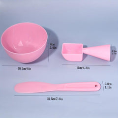 3pcs Face Mask Mixing Bowl Set: Bowl, Spatula, Scoop