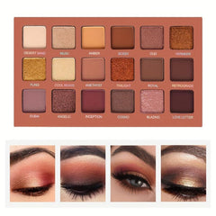 Smoky Style 18-Color Eyeshadow Palette Shimmer Matte Finish