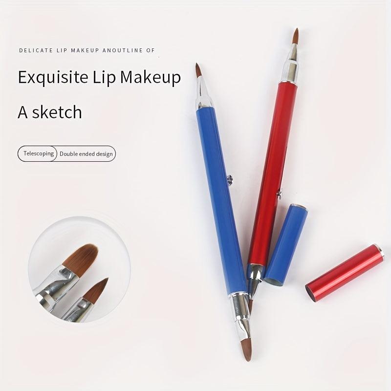 Retractable Lip Brush Double Head Brush