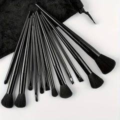 13pcs Makeup Brush Set with Cleaner Pad - Full Travel Kit