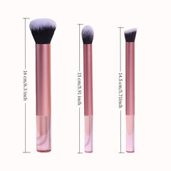 3pcs Soft Synthetic Hair Makeup Brush Kit for Beginner