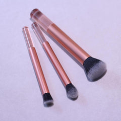 3pcs Soft Synthetic Hair Makeup Brush Kit for Beginner