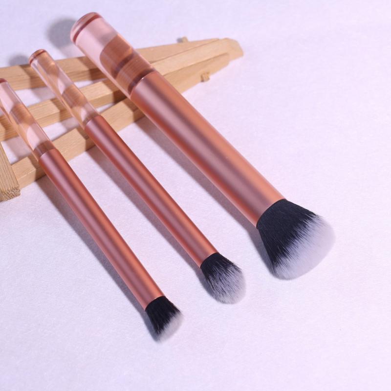 3pcs Soft Synthetic Hair Makeup Brush Kit for Beginner