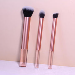 3pcs Soft Synthetic Hair Makeup Brush Kit for Beginner