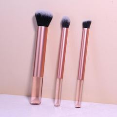3pcs Soft Synthetic Hair Makeup Brush Kit for Beginner