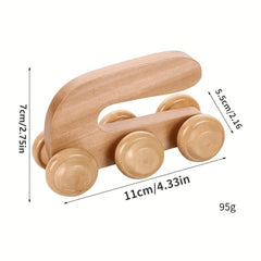 Handheld Wooden Roller Massager for Muscle Relaxation & Stress Relief