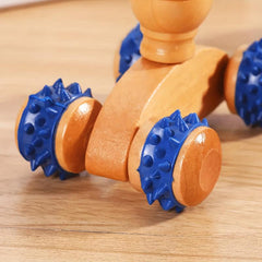 Handheld Wooden Roller Massager for Muscle Relaxation & Stress Relief