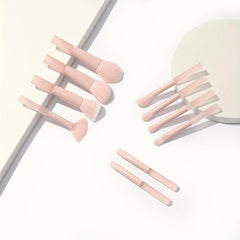 10pcs Mini Pink Makeup Brush Set Ideal Gift for Makeup Beginner Artist