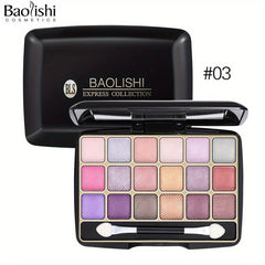 18 Eyeshadow Palette Natural Sequins & Pearly Textures