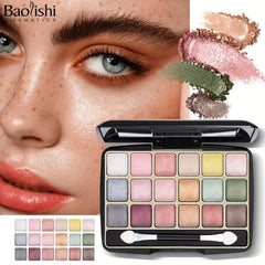 18 Eyeshadow Palette Natural Sequins & Pearly Textures