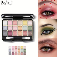 18 Eyeshadow Palette Natural Sequins & Pearly Textures