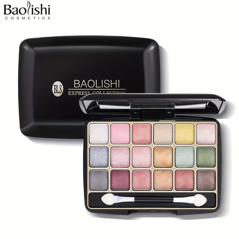 18 Eyeshadow Palette Natural Sequins & Pearly Textures