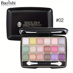 18 Eyeshadow Palette Natural Sequins & Pearly Textures
