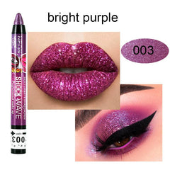 Long Lasting Matte and Polarized Glitter Eyeshadow and Lip Pencil