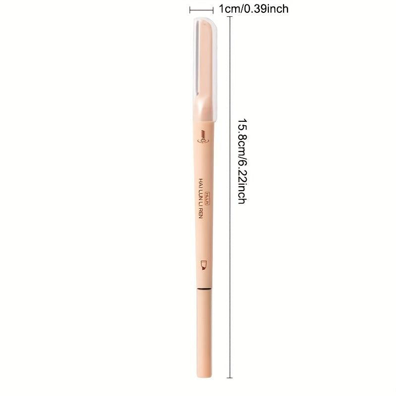 3-in-1 Eyebrow Pencil-Double Ended Trimmer Brush-Waterproof